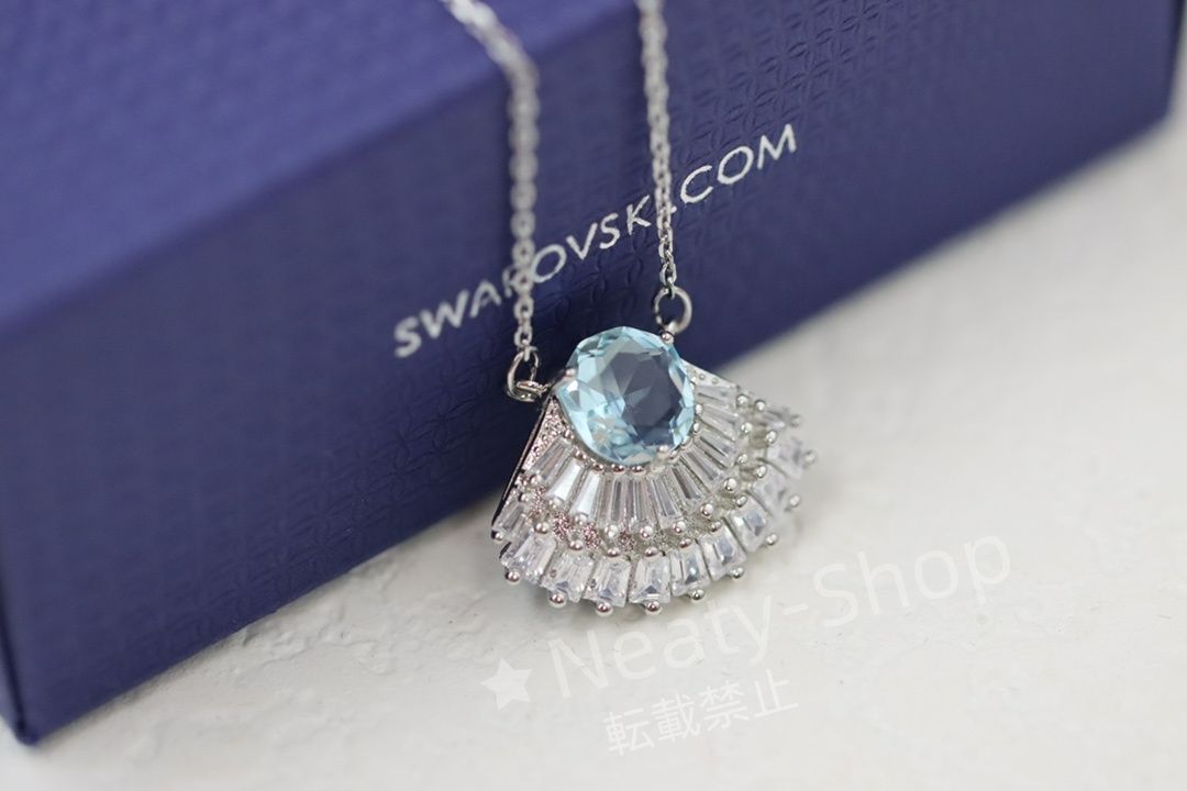 💗新品💗Swarovski  ファッショブルードリルクリスタル貝殻鎖骨ネックレス