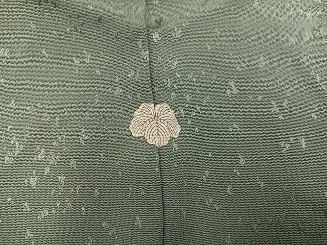 平和屋着物○上質な色無地 霞地紋 豆がら茶色 正絹 逸品 AAAZ0534ph