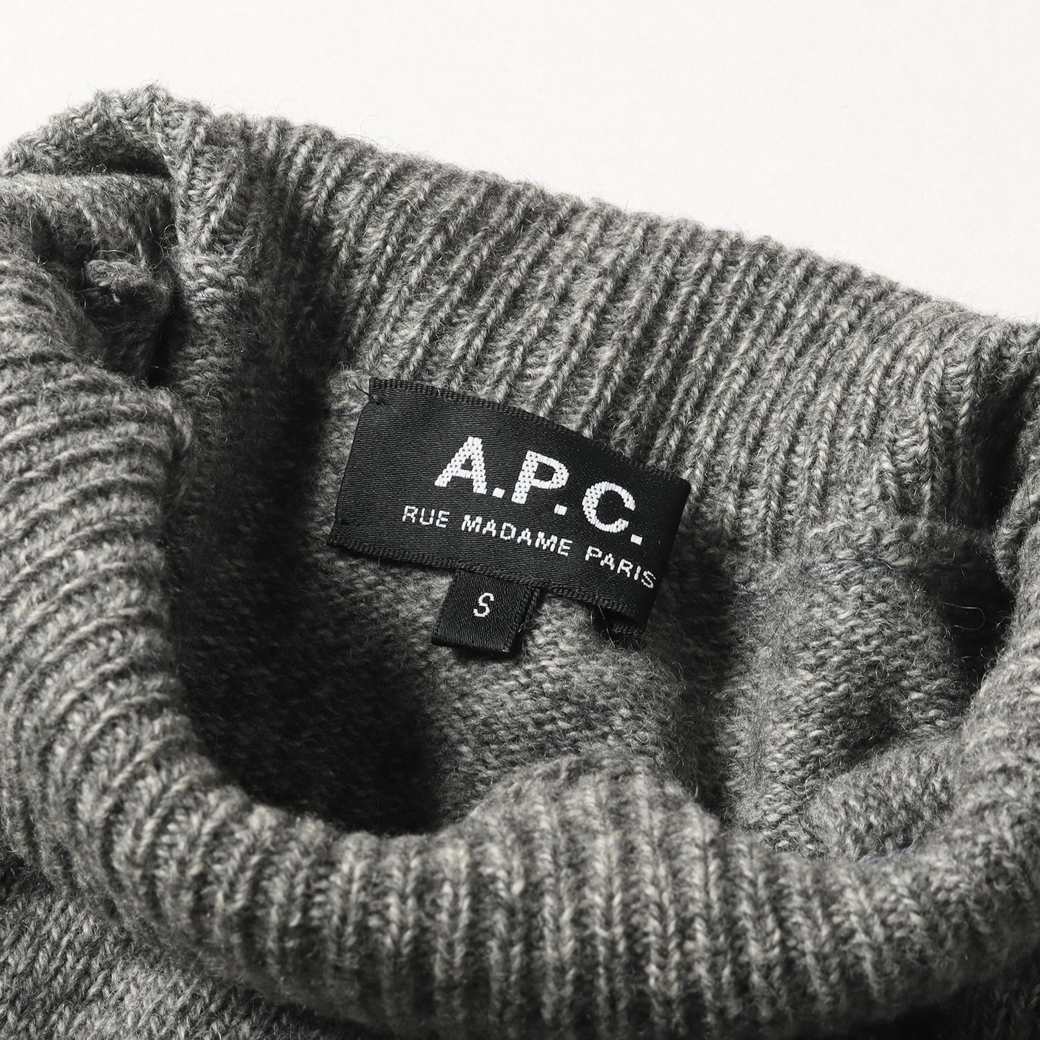 A.P.C. アーペーセー ニット メランジ タートルネック キャメル ウール