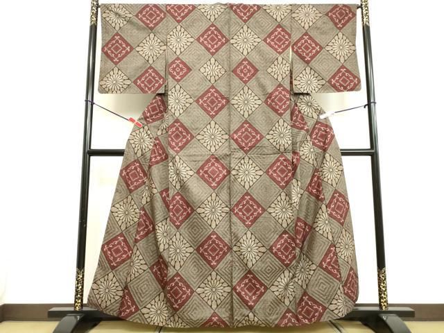 平和屋着物○本場大島紬 龍郷絣 花菱文 正絹 逸品 DAAV8653tw - メルカリ