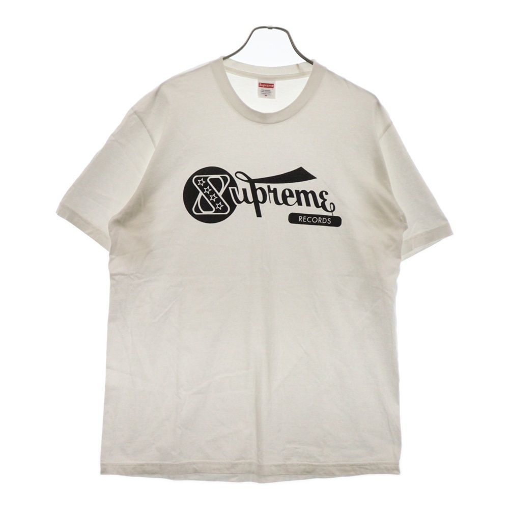 SUPREME (シュプリーム) 24SS Records Tee レコードプリント クルーネック半袖Tシャツ カットソー ホワイト