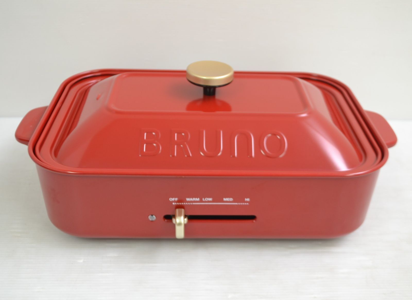 BRUNO】 ブルーノ コンパクト ホットプレート 未使用品 レッド 赤