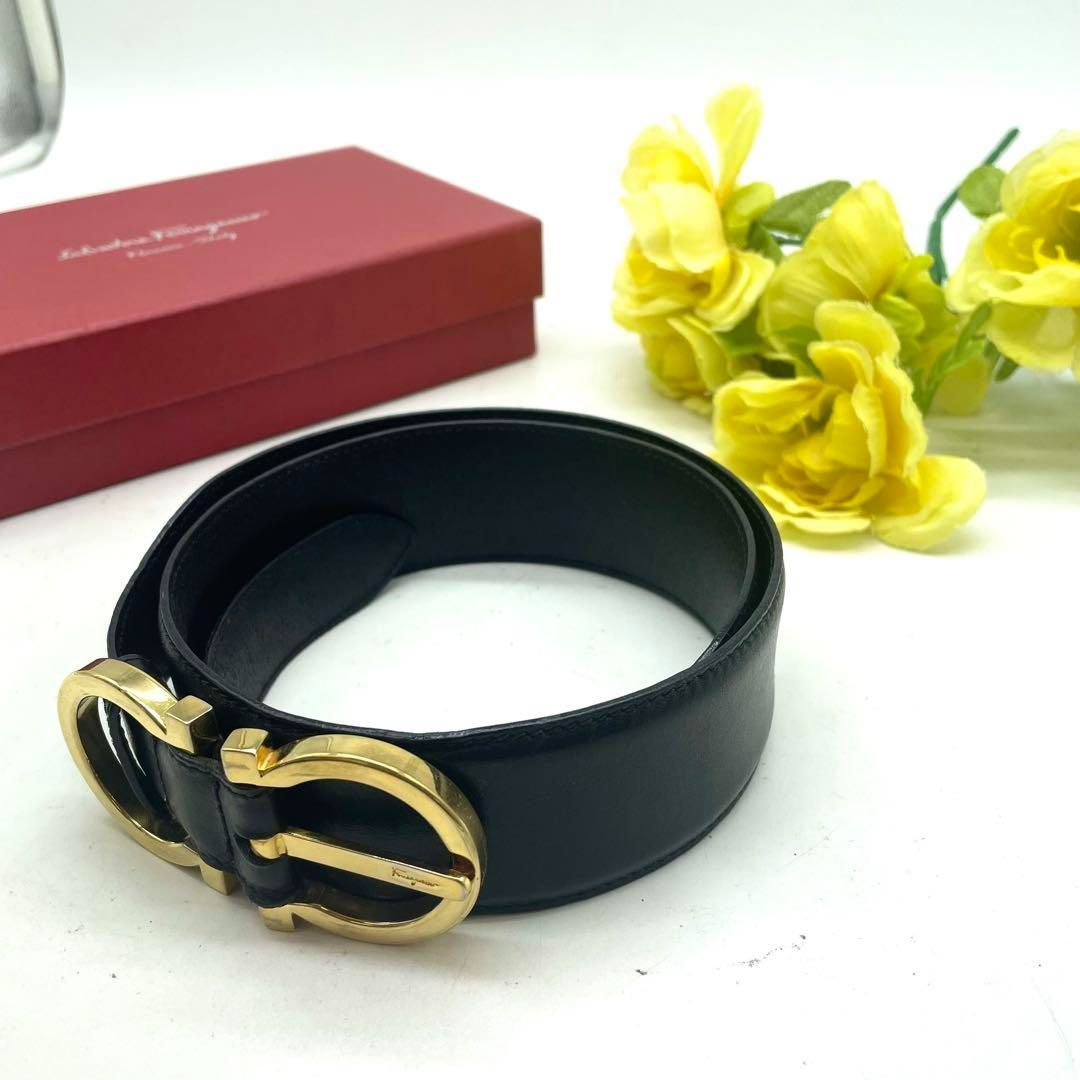 フェラガモ ベルト ガンチーニ 黒 革 レディーズ ビジネス FW93 - メルカリ