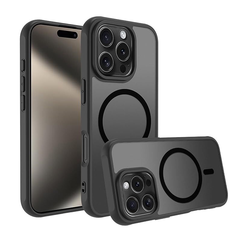 iPhone 16 Pro Max 用 ケース 半透明 マグネット搭載 耐衝撃 TORRAS iPhone 16 Pro Max 用 ケース 【米軍耐黄変・Magsafe対応