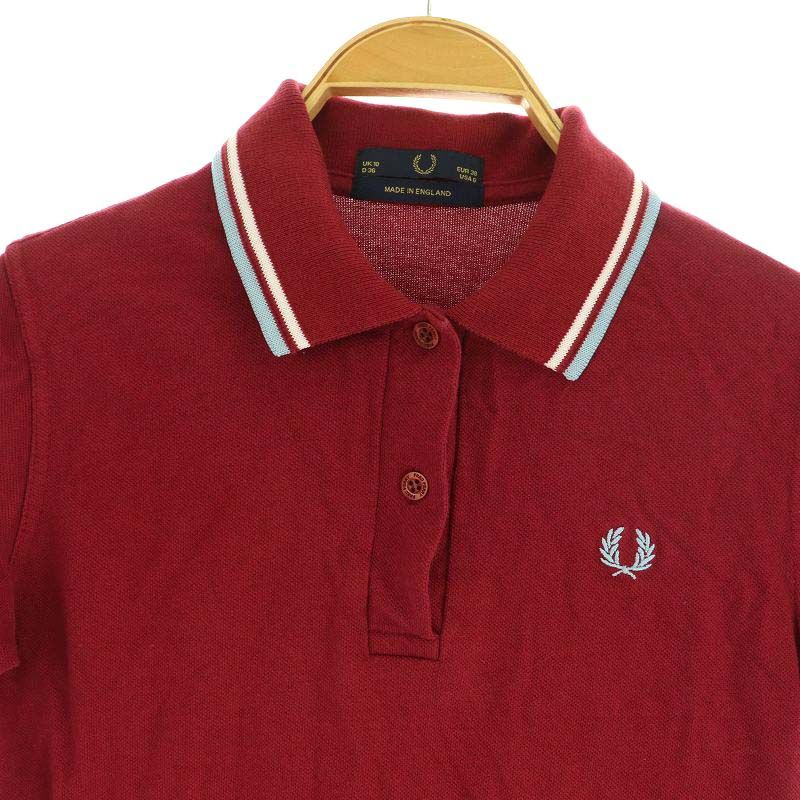 FRED PERRY 半袖ポロシャツ UK 10 新品未使用 FRED PERRY 半袖ポロシャツ ブラック ロゴ刺繍 UK10 M - メルカリ