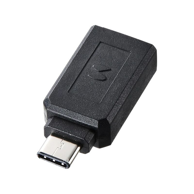 （まとめ買い）サンワサプライ Type-C USB A変換アダプタ ブラック AD-USB28CAF 【×3セット】