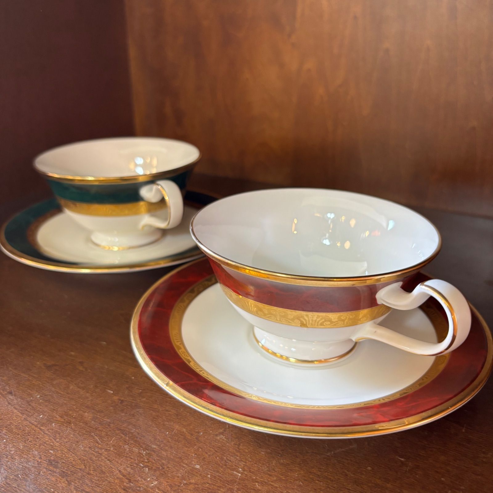 加藤天平 青灰釉刻文茶碗 青灰釉刻文湯呑 加藤天平 青灰釉刻文茶碗