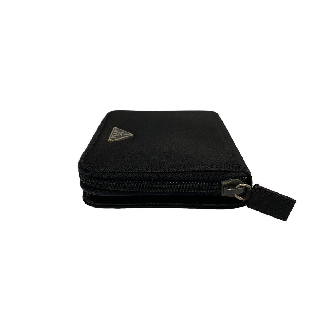 PRADA ブラック ナイロン 長財布 ラウンドファスナー 三角ロゴ プラダ