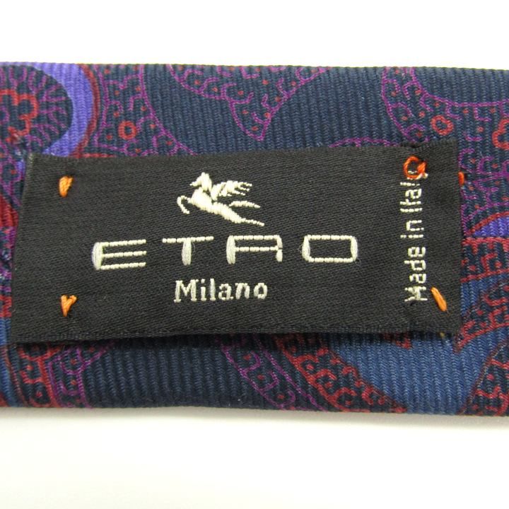 エトロ ブランド ネクタイ ペイズリー柄 シルク イタリア製 PO メンズ