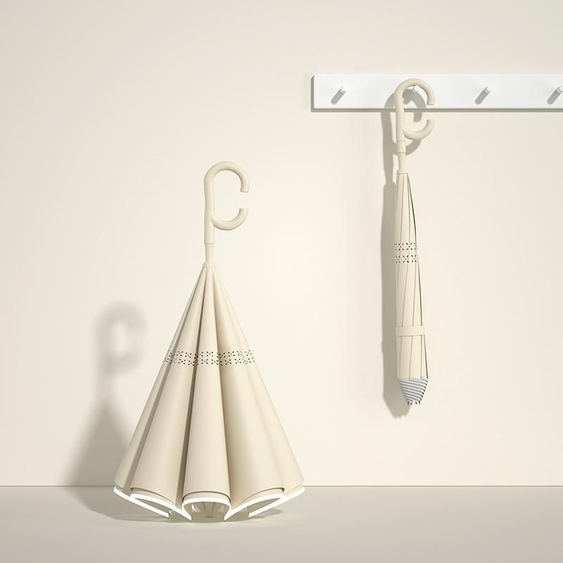 逆さ傘 ワンタッチ 自動開閉 晴雨兼用 完全遮光 紫外線 8本骨 無地 花柄 反射テープ 折り畳み UVカット 雨傘 日傘 晴れ雨兼用 折りたたみ 強力撥水 遮熱 耐風