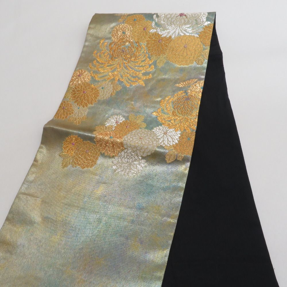 袋帯 440cm 正絹 銀糸 紫 帯 唐織 六通柄袋帯 美品 名品 箔 袋帯 440cm 正絹 銀糸 紫 帯 唐織 六通柄袋帯 美品 名品 箔