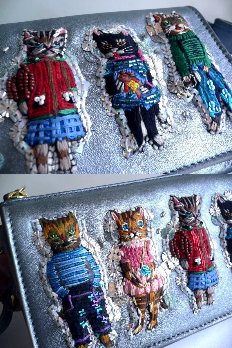 タマオワールド Nathalie Lete Cats お財布ポシェット 送料無料 タマオワールド Nathalie Lete Cats pink お財布
