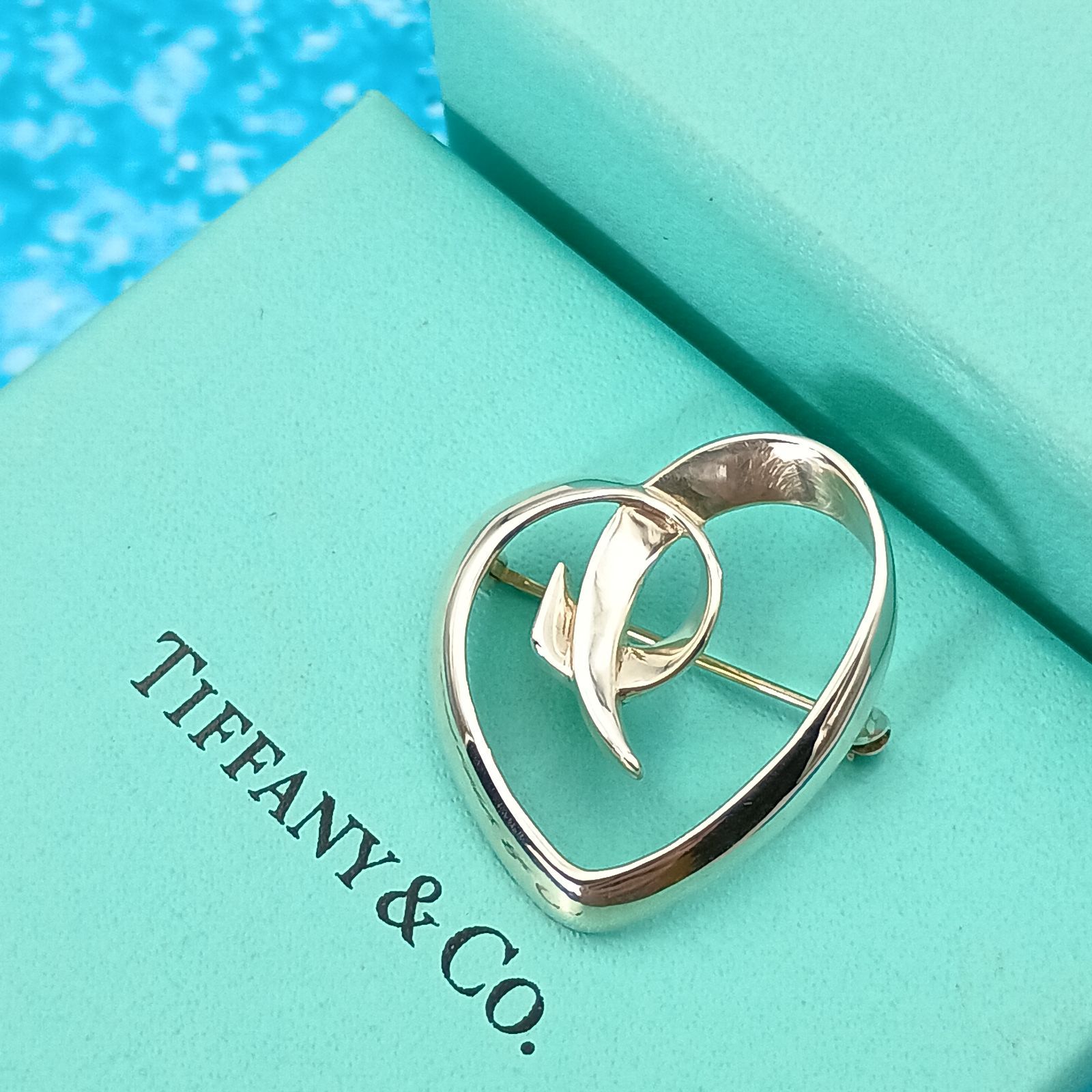 TIFFANY&Co ティファニー オープンハート ブローチ レディース ハート