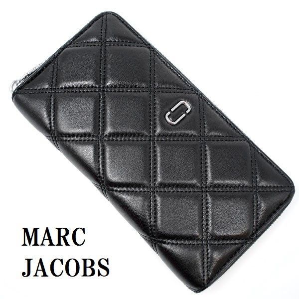 MARC BY MARC JACOBS 長財布 ブラック キルティング - 長財布