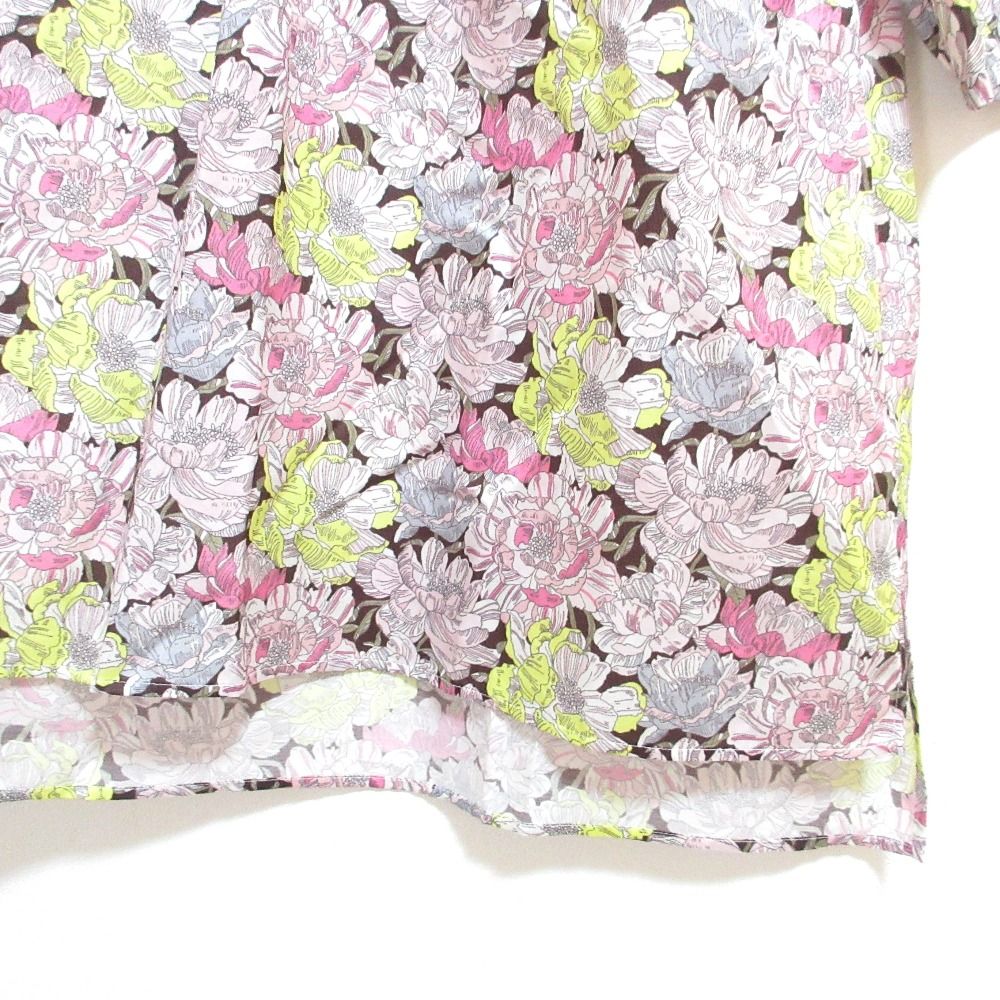 【美品】DRAWER　 ブラウス　花柄　サイズ36 Drawer - 美品ドゥロワー 花柄ブラウスコットンシルク36の通販