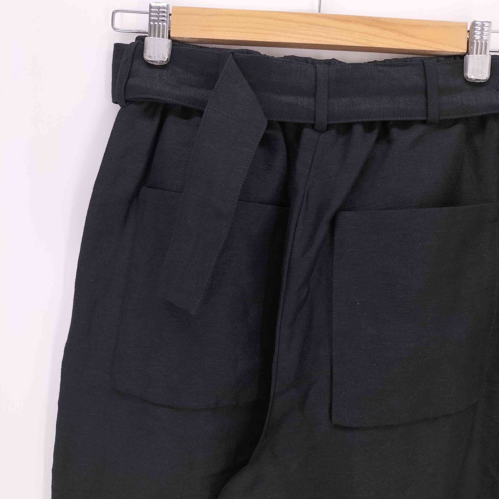 ラウタシー Lautashi ベルト付き ワイドリネンパンツ レディース