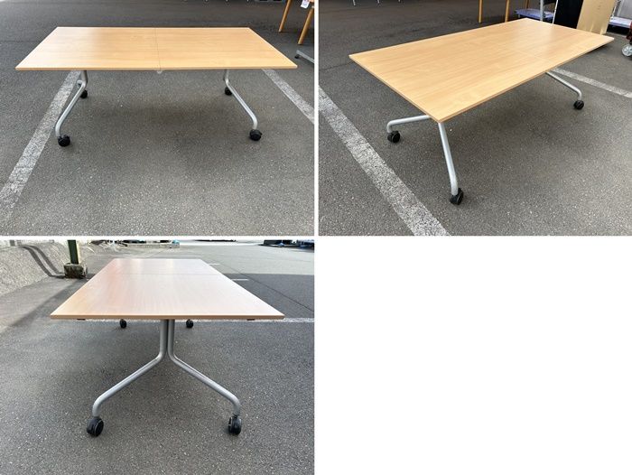 折りたたみ式ミーティングテーブル キャスター付き