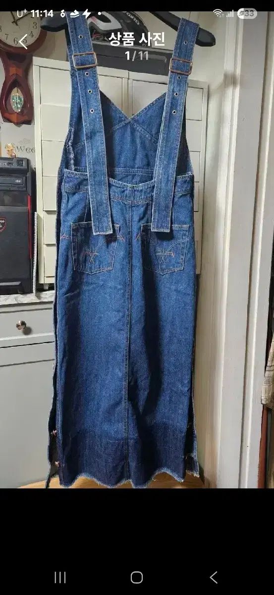 LUCKY CHOUETTE デニム ロング丈ワンピース