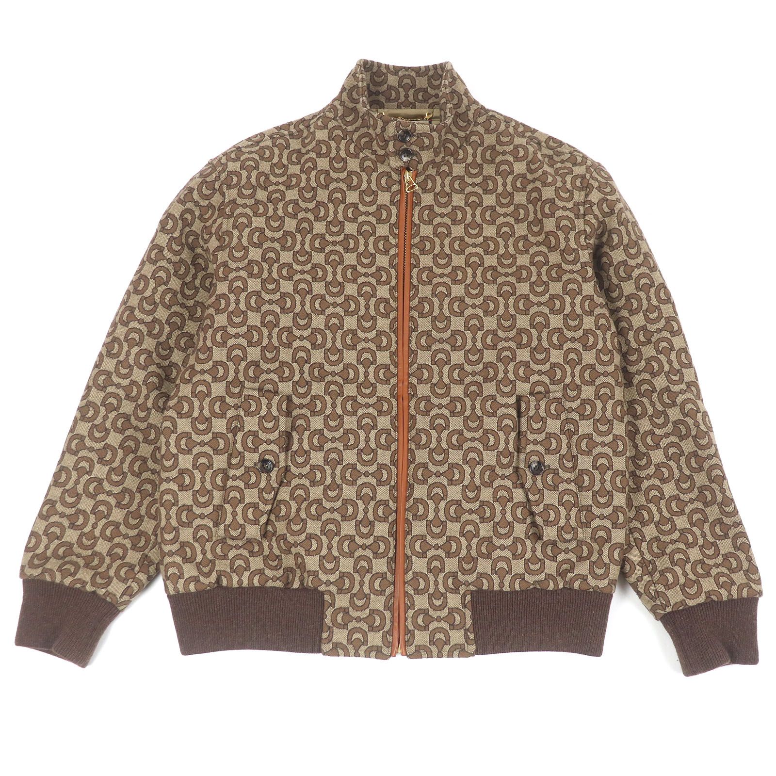 極美品□GUCCI グッチ 694157 ウール シルク ホースビット 総柄
