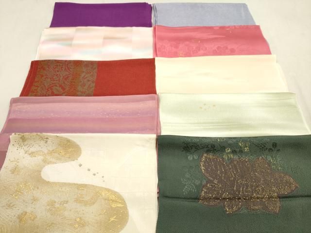 平和屋着物 和装小物 帯揚げ10枚セット 正絹 DAAX2092xg