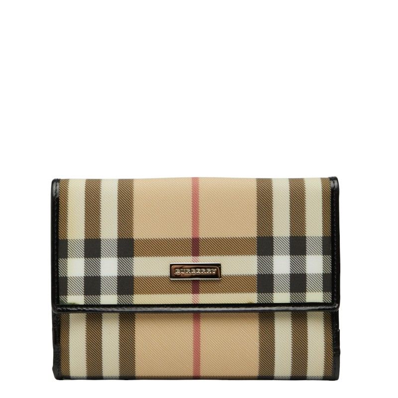バーバリー ノバチェック ベージュ ブラック PVC レザー レディース BURBERRY 1-0237805
