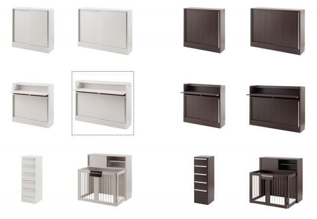 カウンター下収納120デスク ホワイト