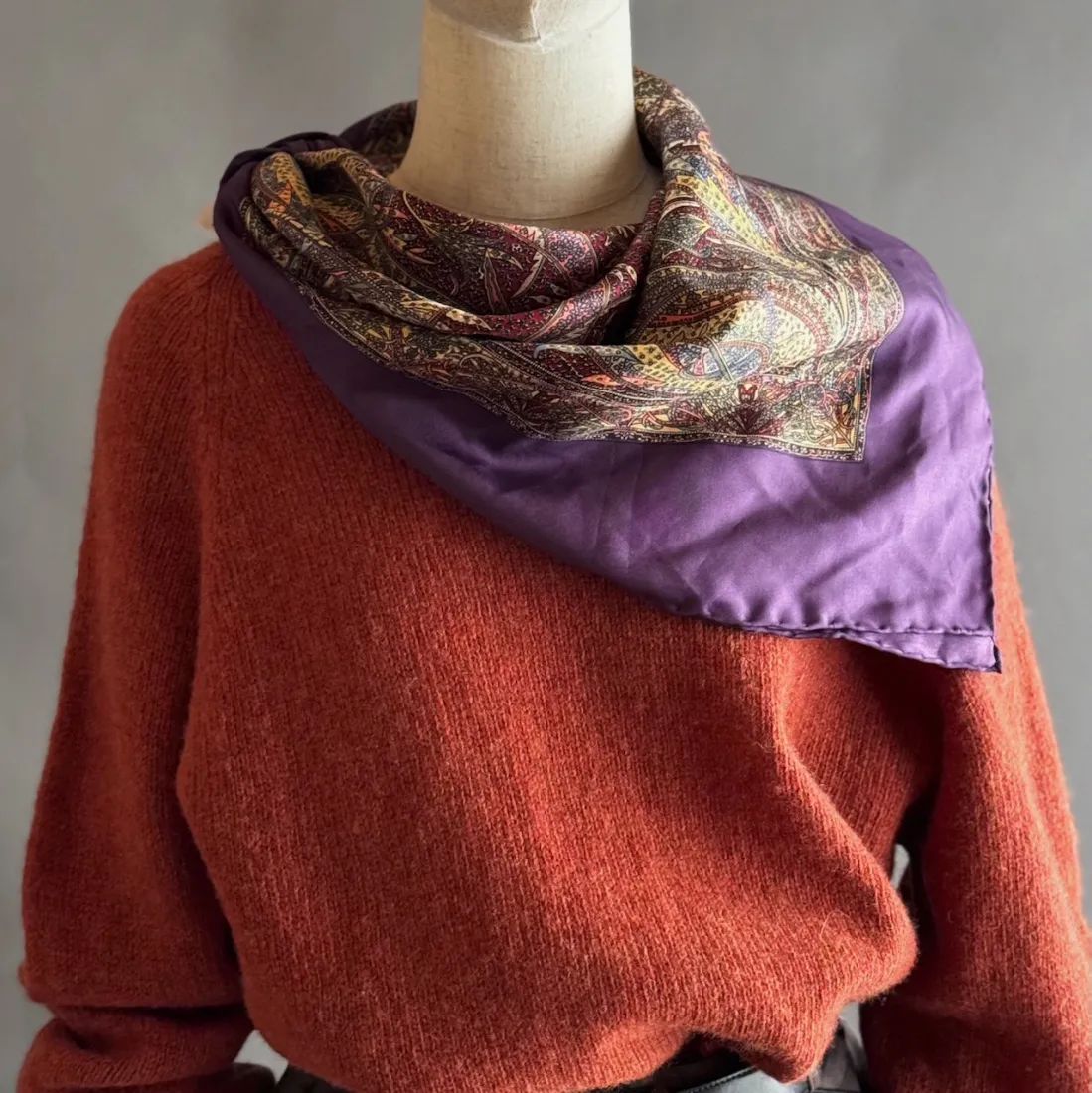 リバティプリント LIBERTY Paisley Silk Scarf 英国リバティ シルク100