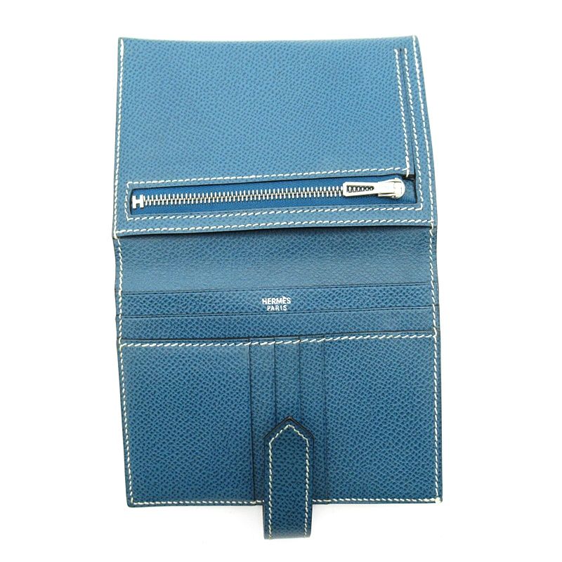 エルメス ベアンコンパクト ヴォーエプソン レディース ブルータラサ  