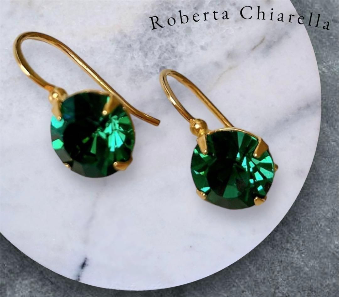 新品◇Roberta Chiarella ロベルタチャレラ エメラルドカラードロップ 