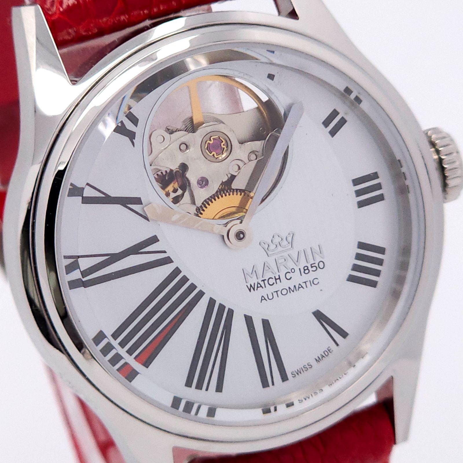 MARVIN マーヴィン M111-12 自動巻 動作品 オープンハート 箱.保あり