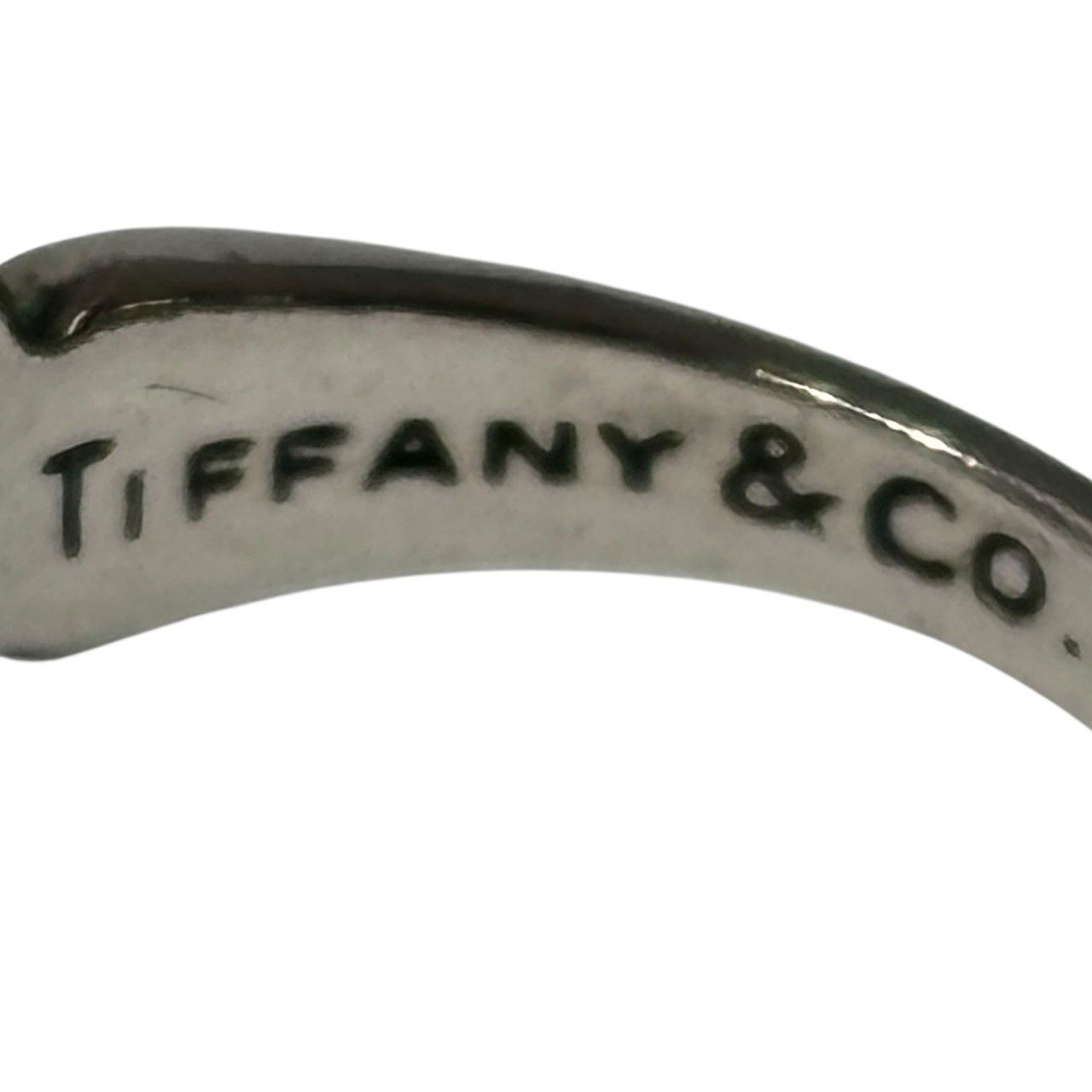c556 ティファニー　オープンハート　リング　シルバー　925 約13号 TIFFANY & CO.(ティファニー) 750 925 Open Heart Ribbon Ring