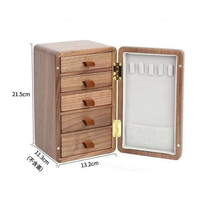 ケース収納ボックス引き出し式精緻ピアスネックレス時計収納ケース家庭用5段