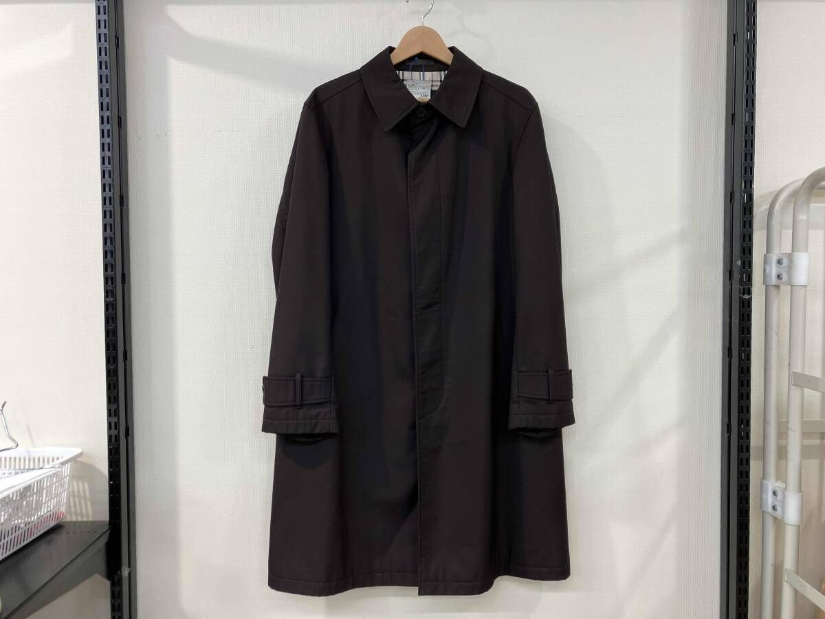 BURBERRY BLACK LABEL バーバリーブラックレーベル ステンカラーコート コート サイズM BMA-06-704-59 茶 ブラウン ポリエステル メンズ