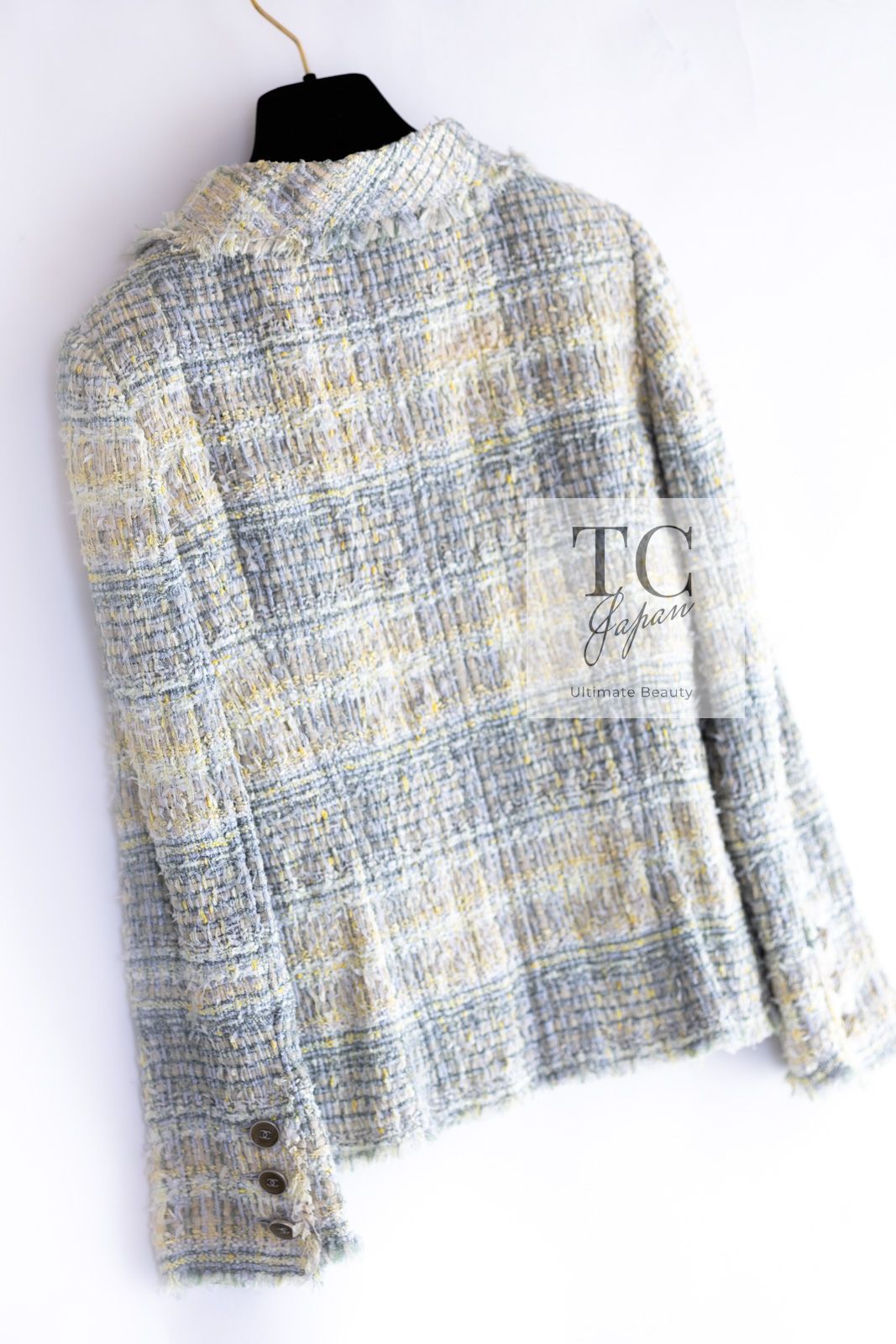 CHANEL グレー✖️イエロー　36 シャネル ジャケット CHANEL グレー イエロー ミント 春夏