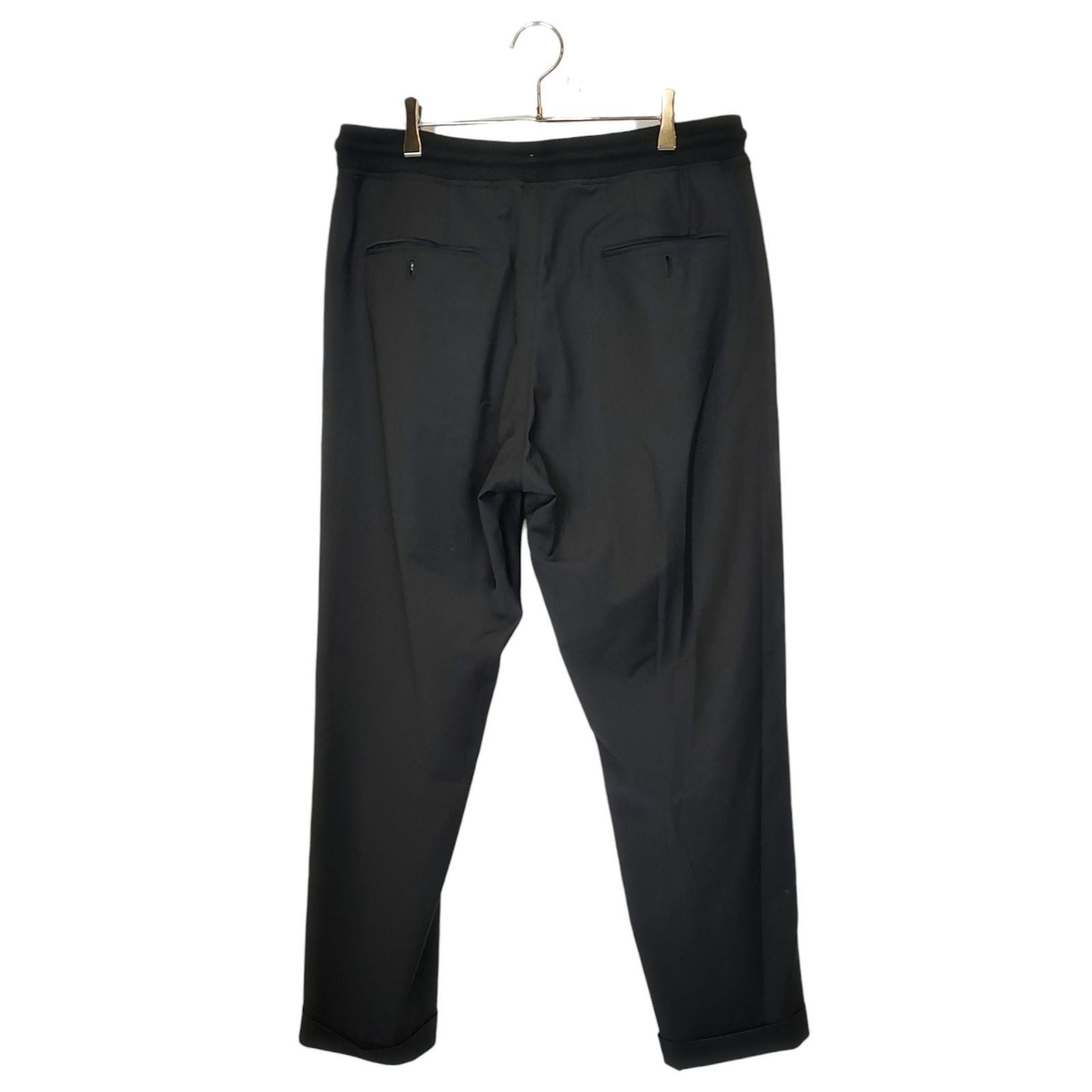 1PIU1UGUALE3 ウノピゥウノウグァーレトレ イージー ルーズ スラックス パンツ MRP639 WOL161 6 XL ブラック メンズ