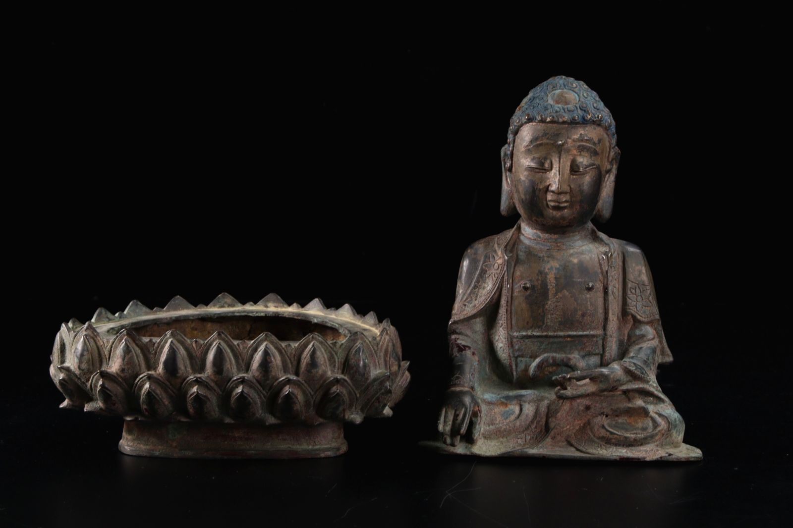 修縁堂】極上彫 木彫り 烏枢沙摩明王 独鈷杵 金剛杵 天然木檜材 仏教