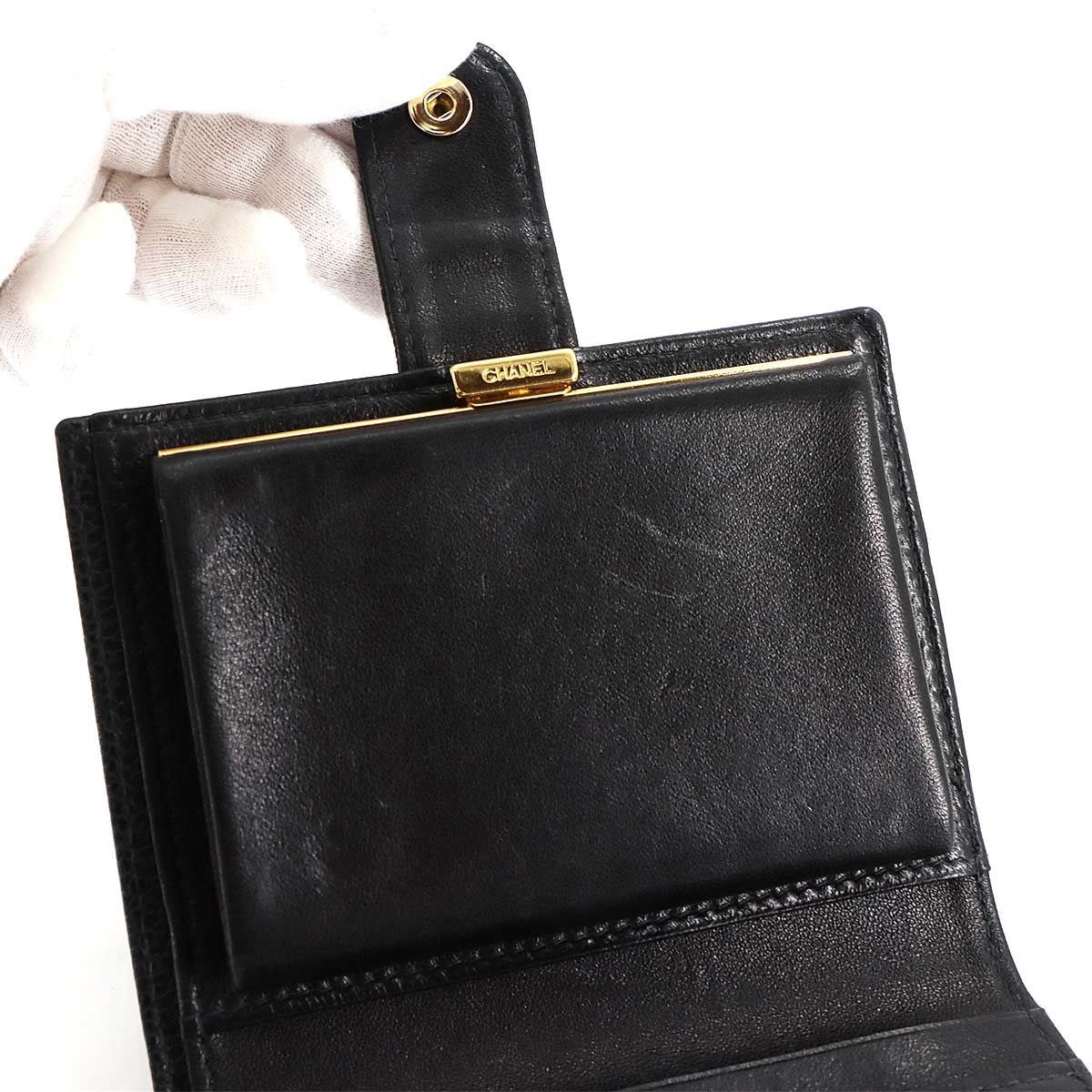 CHANEL ブラック レザー がま口財布 楽天市場】【財布】CHANEL シャネル マトラッセ 長財布 がま口