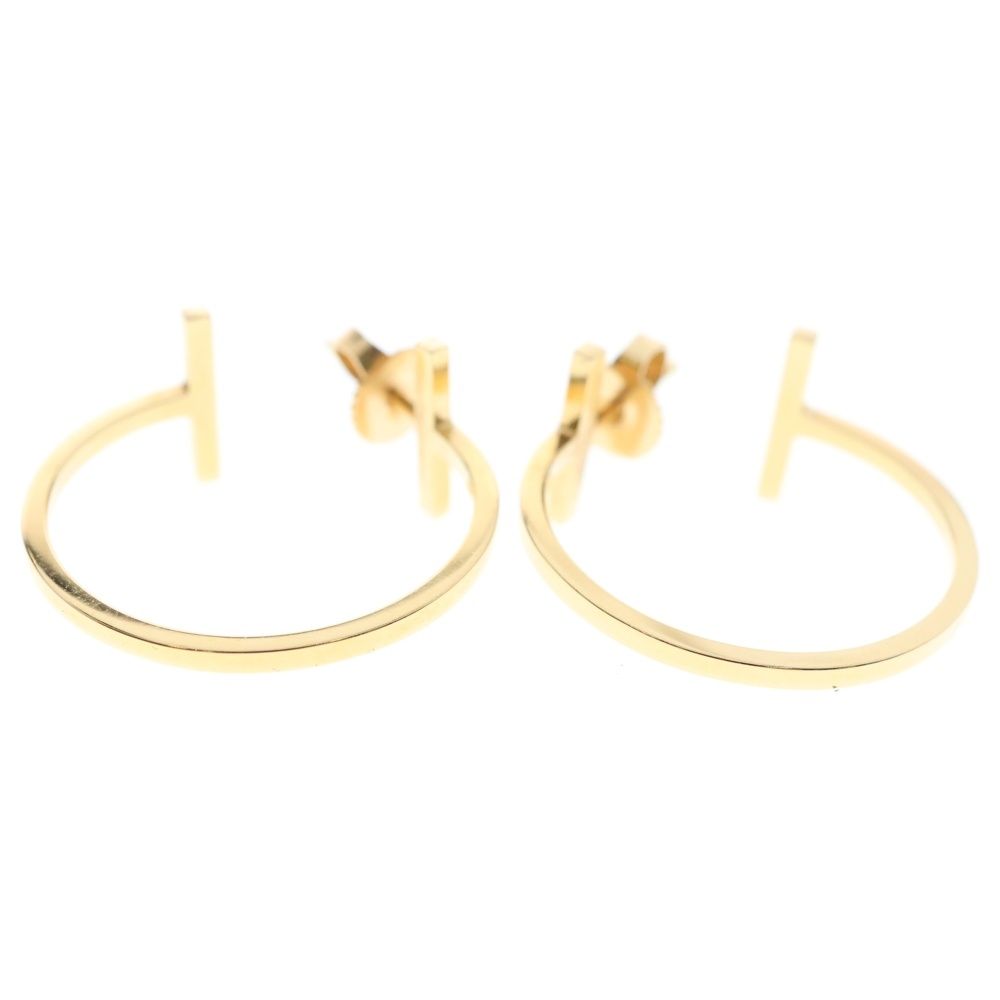 TIFFANY-Co ティファニー Tワイヤー フープピアス ピンクゴールド Au750PG ジュエリー DECORATOM_COM_BR