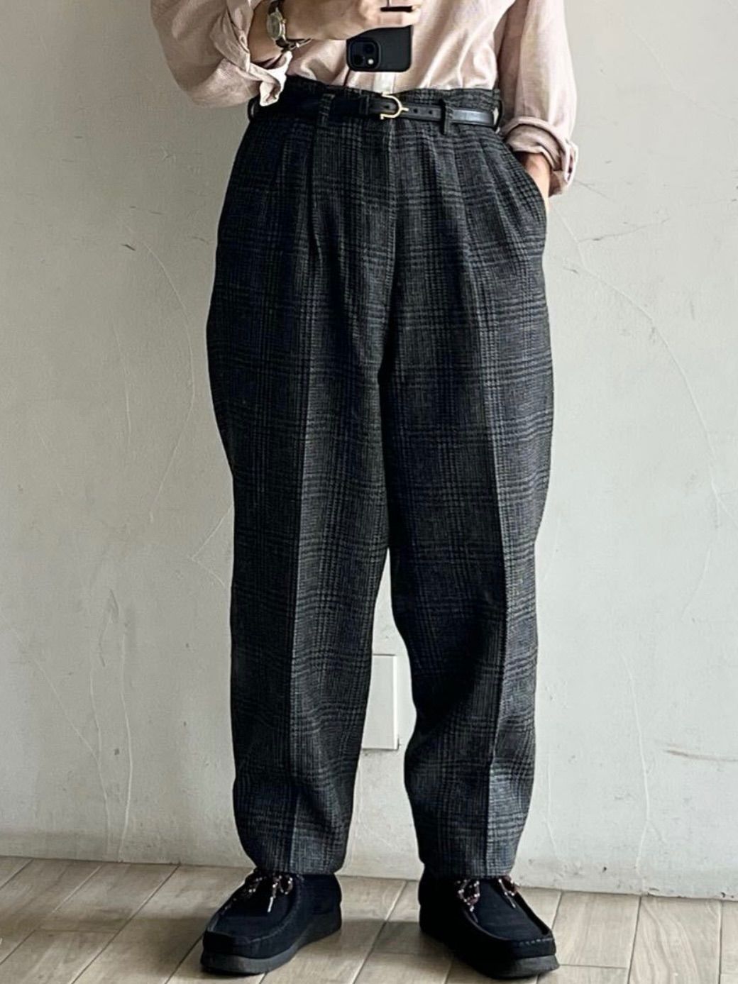 90sCOMME des GARCONSスラックスパンツAD1991/BW190 90s (1990) COMME des GARCONS HOMME PLUS Wool Wide Tappered Slacks