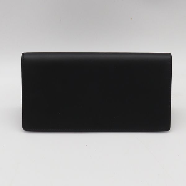 良品 ダンヒル レザー 黒/ブラック ゴールド金具 長札入れ