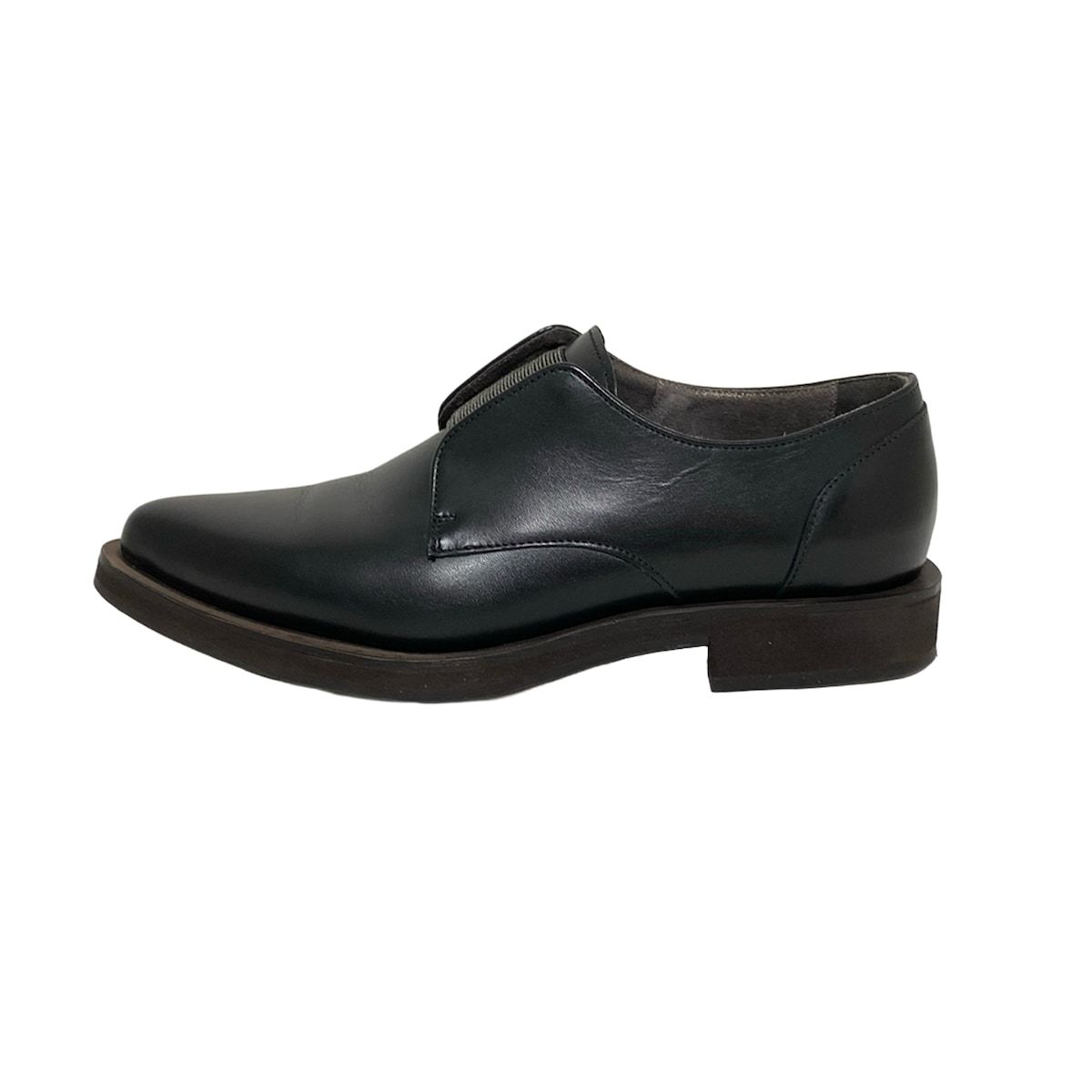BRUNELLO CUCINELLI ブルネロクチネリ シューズ 35 レディース - 黒×シルバー チェーン|アウトソール張替済 レザー