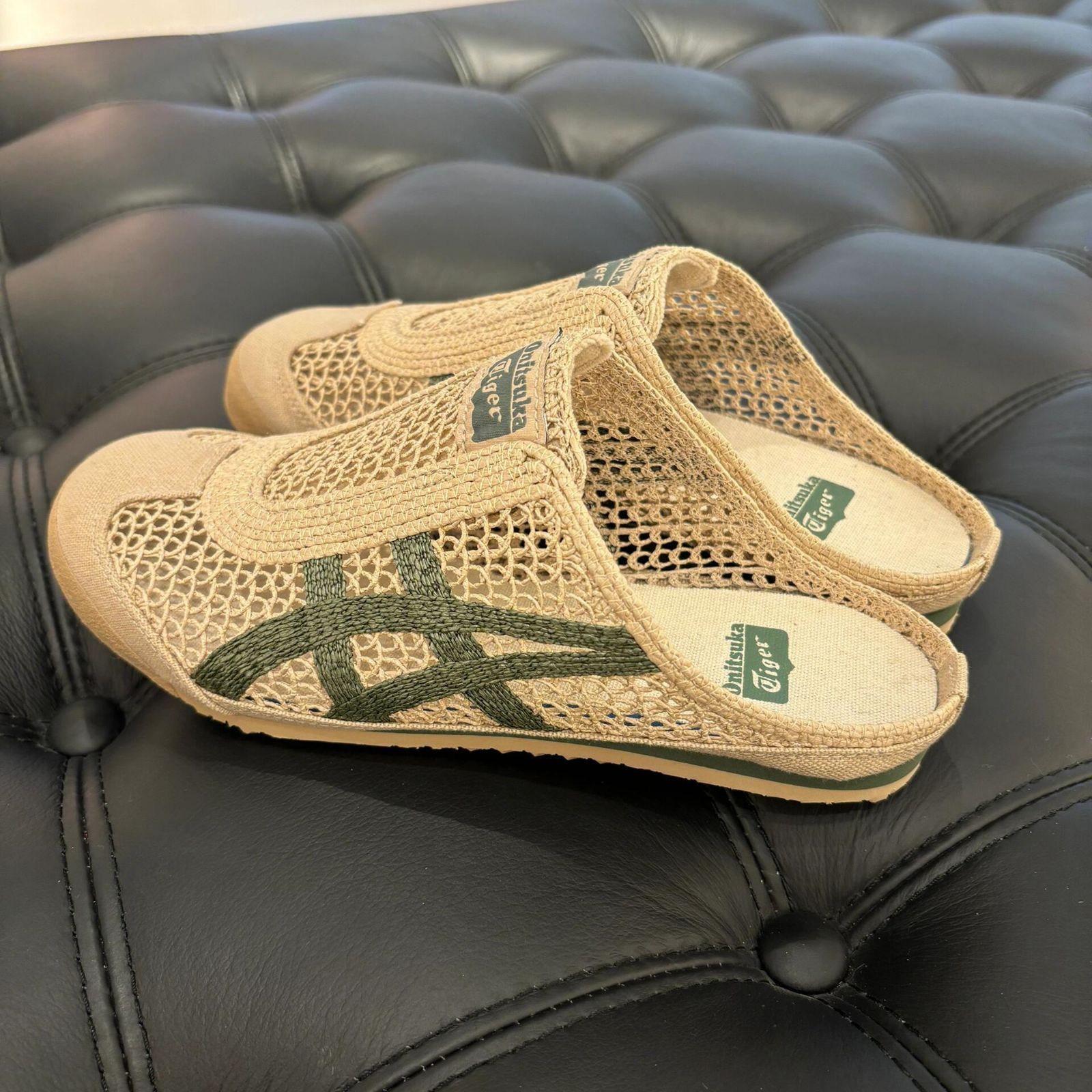 Onitsuka Tiger オニツカタイガー ミュール MEXICO 66 SABOT メキシコ 66 サボット シューズ BEIGE GREEN ベージュ グリーン メンズ レディース