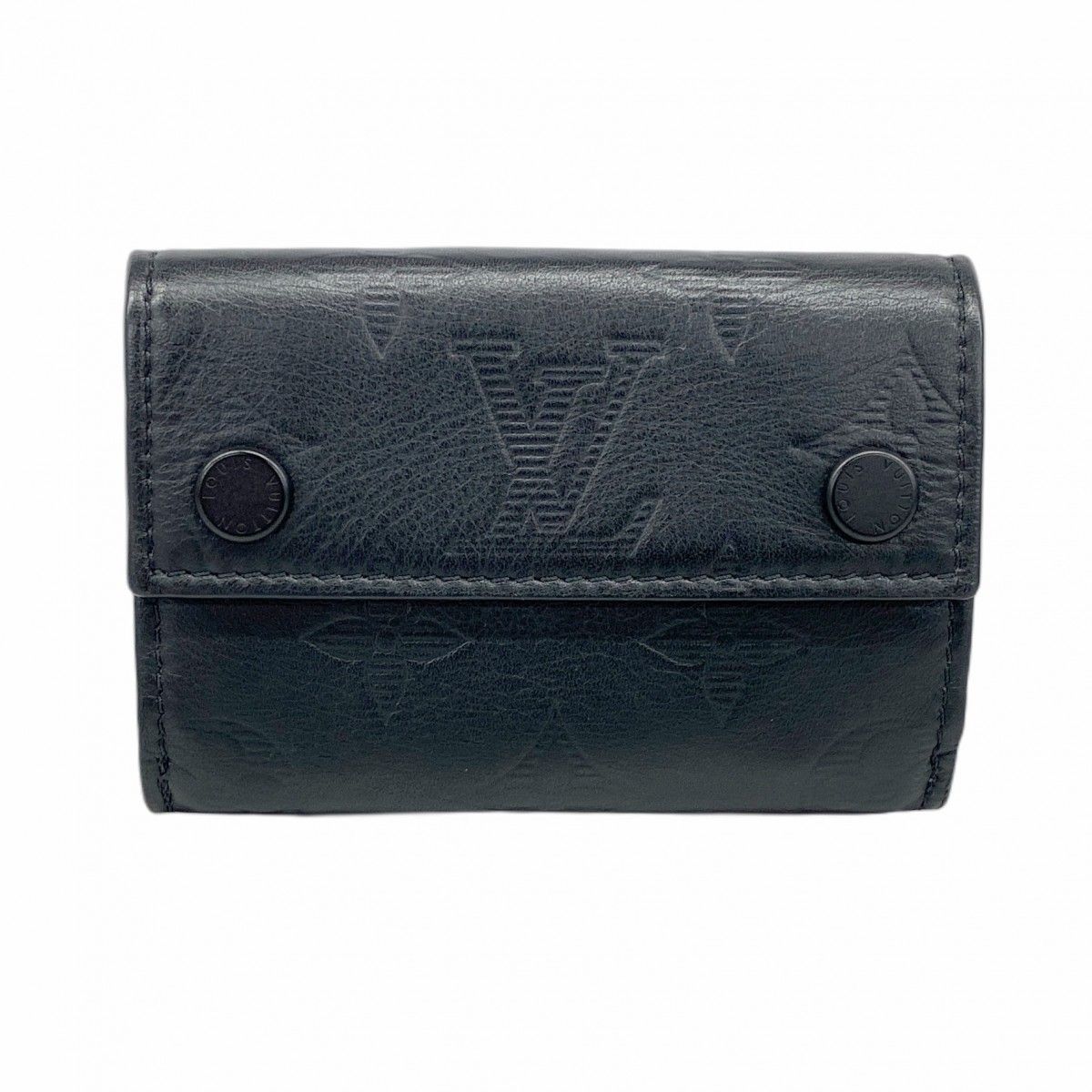 5ma0266-h ルイヴィトン 三つ折り財布 モノグラム シャドウ ディスカバリー コンパクトウォレット M67631 ノワール メンズ