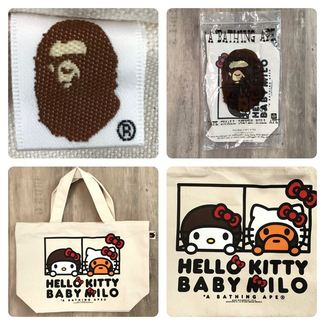 ☆新品☆ サンリオ キティ マイロ トートバッグ a bathing ape ☆新品☆ サンリオ キティ マイロ トートバッグ a bathing ape