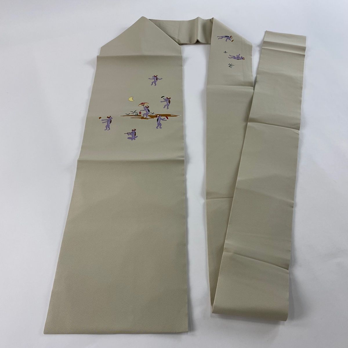 名古屋帯 格子 唐草 葡萄模様 名古屋帯 着物 035a p 名古屋帯 格子