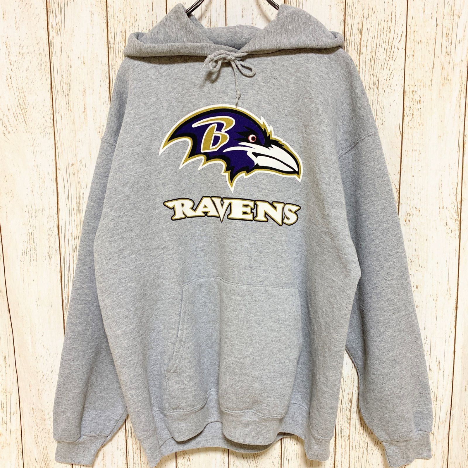 【在庫あり】 製造メーカー不明 NFLボルチモアRavens 長袖スウェットシャツ