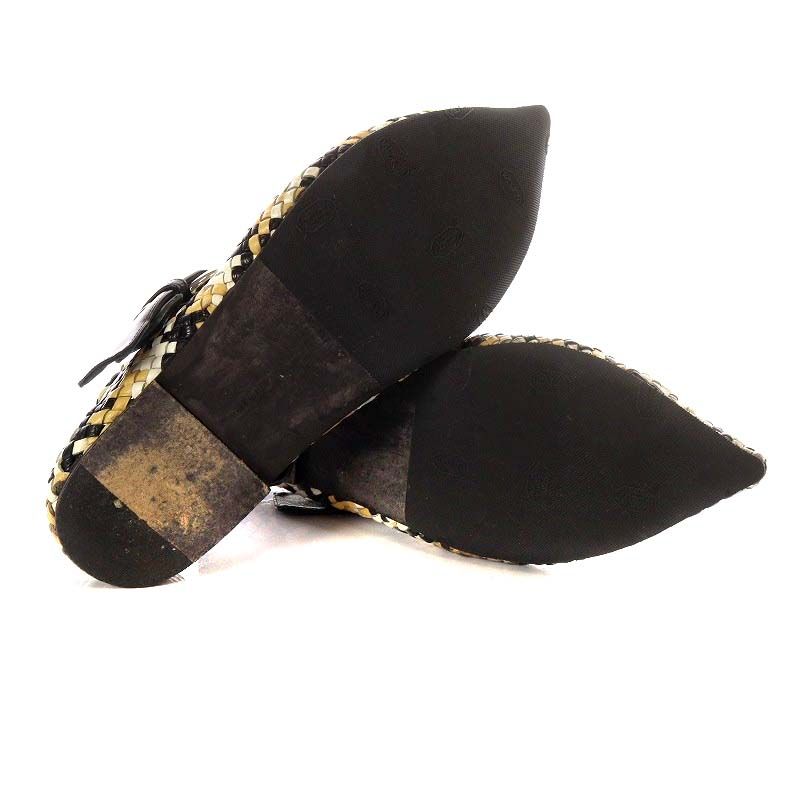 セリーヌ CELINE フィービー期 編み込みストラップフラットシューズ