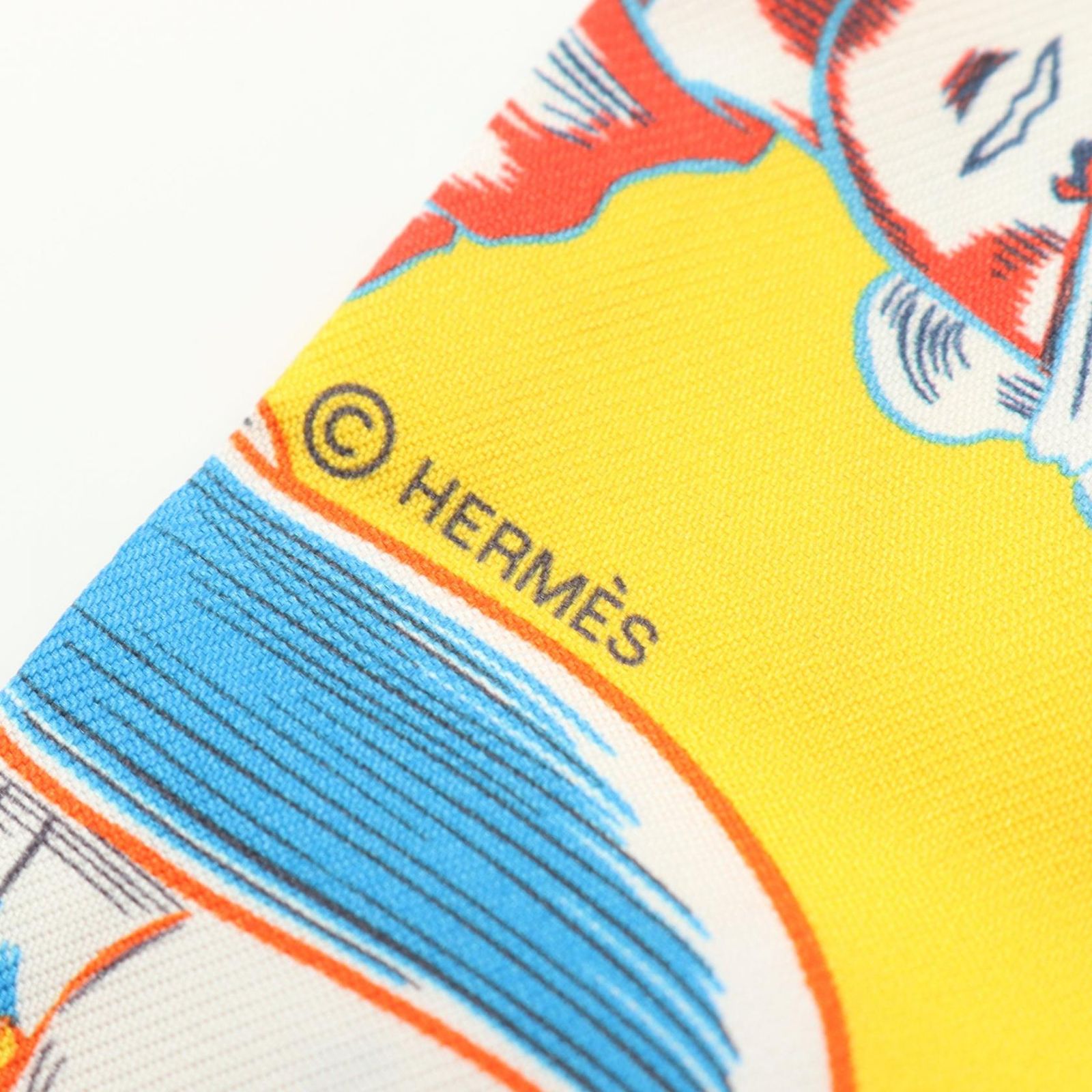 エルメス HERMES スカーフ ツイリー DRESS CODE イエロー シルク