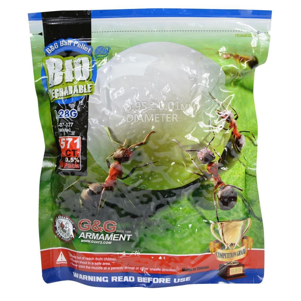 Gu0026G バイオBB弾 TOP FIVE 0.28g ホワイト 1kg 約3571発