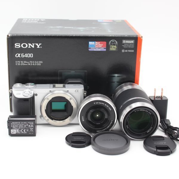 SONY ソニー α6400 ダブルズームレンズキット シルバー ILCE-6400Y S ♯68011